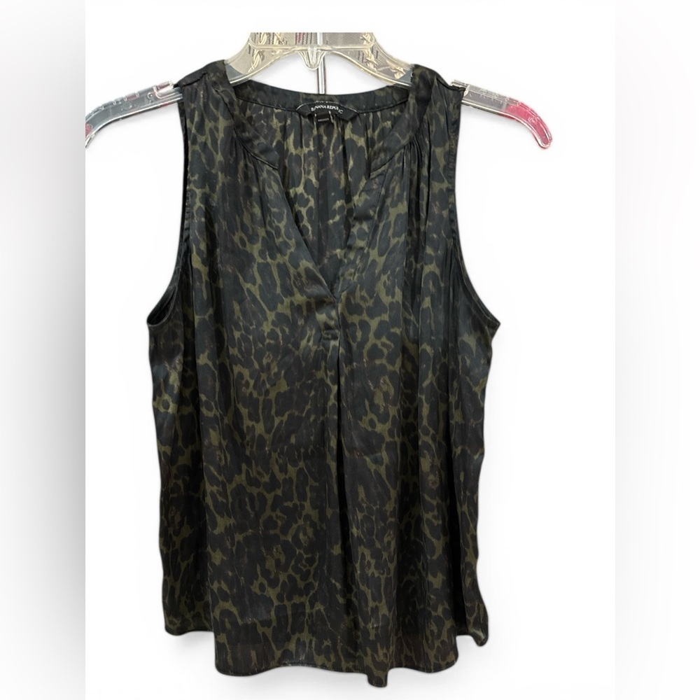 Banana Republic Olive & Black Leopard Print Sleeveless Camisole